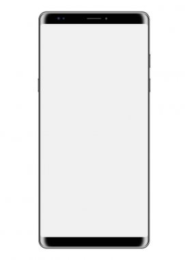 Büyük ekran Smartphone ile beyaz arka plan üzerinde izole.