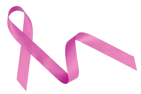 Pink ribbon awareness isolated on white background — Stock Photo, Image