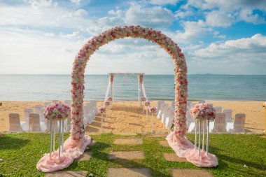 Romantik düğün töreni Beach