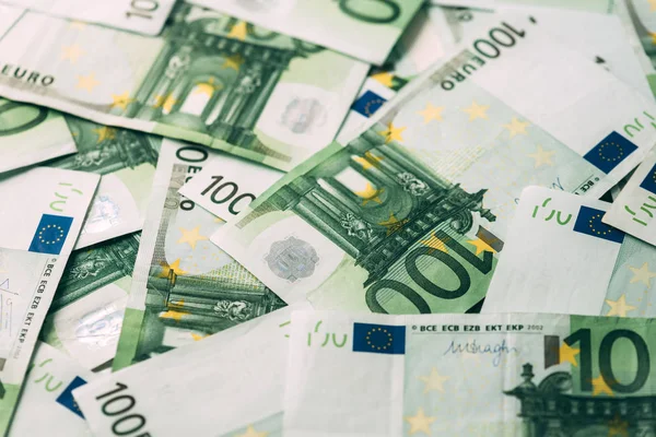 Euro cash stapel closeup — Stockfoto