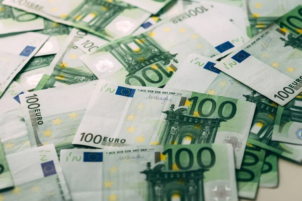 Euro cash stapel closeup — Stockfoto