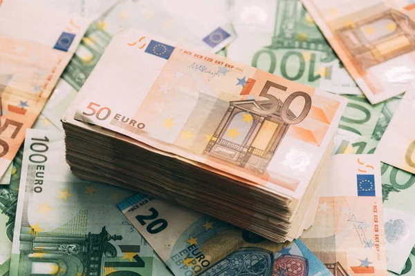 Euró cash stack Vértes — Stock Fotó