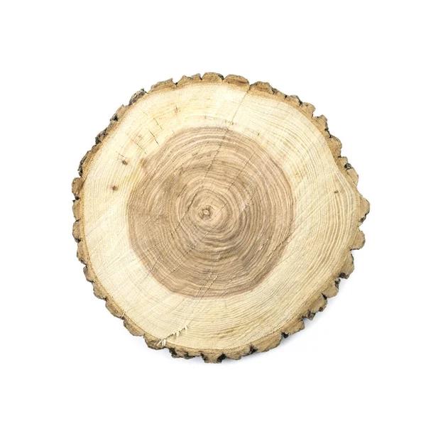 Runde Holzschnittplatte — Stockfoto