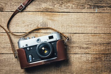 Eski vintage film fotoğraf makinesi