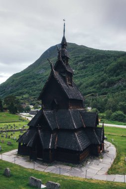 Eski ahşap Borgund çıta kilise