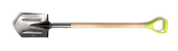 Pala di pala con un manico di legno isolato — Foto Stock
