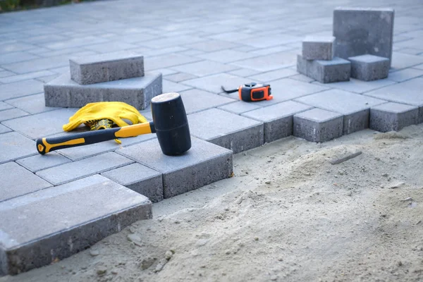 Paving stones pathway paving background — Stock Image Paving stones pathway paving background Royalty Free Stock Images