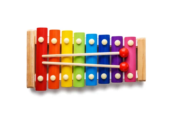 Цветной ксилофон изолирован — стоковое фото