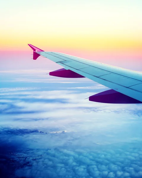 View through airplane window — Stock Photo, Image