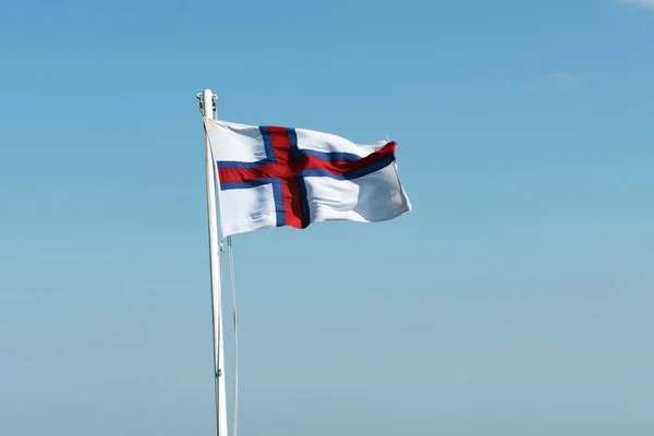 A Feröer szigetek lobogója — Stock Fotó