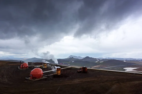Usina de energia geotérmica na Islândia — Fotografia de Stock