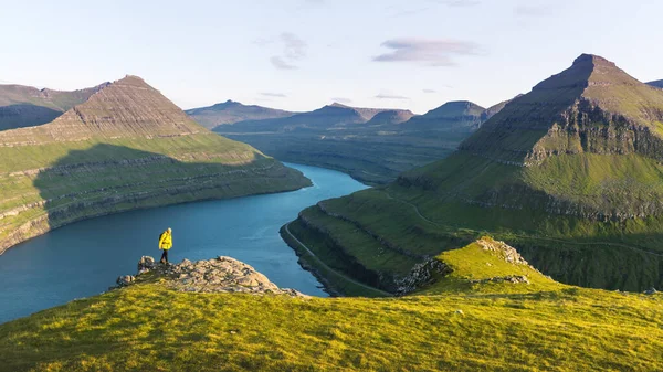 Majestic views over the fjords of Funningur — Stock Photo, Image