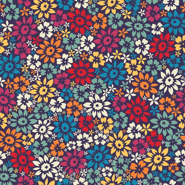 Fond floral décoratif avec des éléments florissants de couleur, feuilles , — Image vectorielle