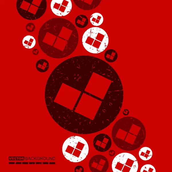 Dunkle und helle Pfeile auf rotem Grunge-Hintergrund — Stockvektor