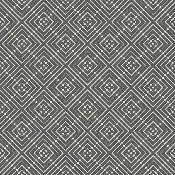 Motif décoratif sans couture avec différentes formes géométriques sur fond gris . — Image vectorielle