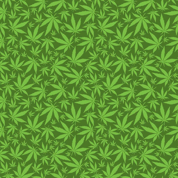 Hojas de cannabis verde — Vector de stock