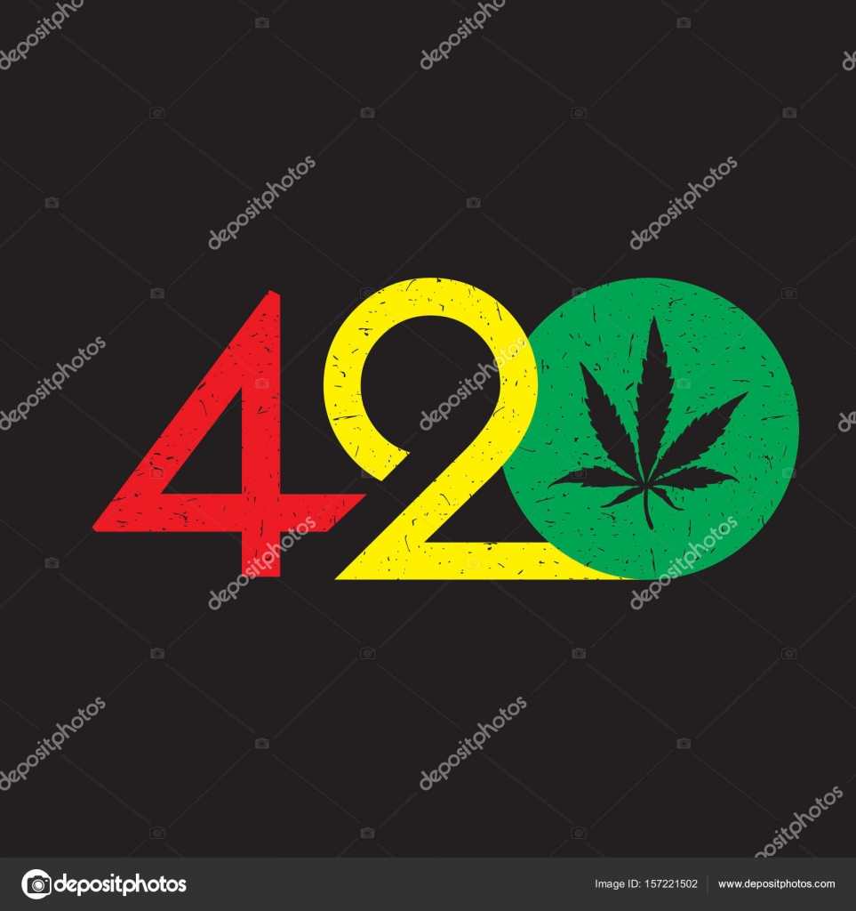 Texto en color 420 con hoja de cannabis dentro del círculo sobre fondo  grunge . Vector de stock #157221502 de ©aleabievsasha, image size:1600x1700