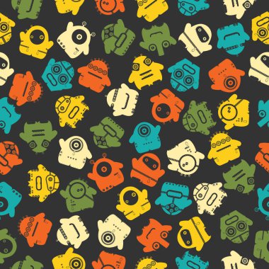 Komik canavarlar - Dikişsiz desen