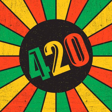 420 rastafarian bayrak grunge arka plan üzerinde oturum