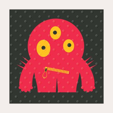 renkli sevimli canavar