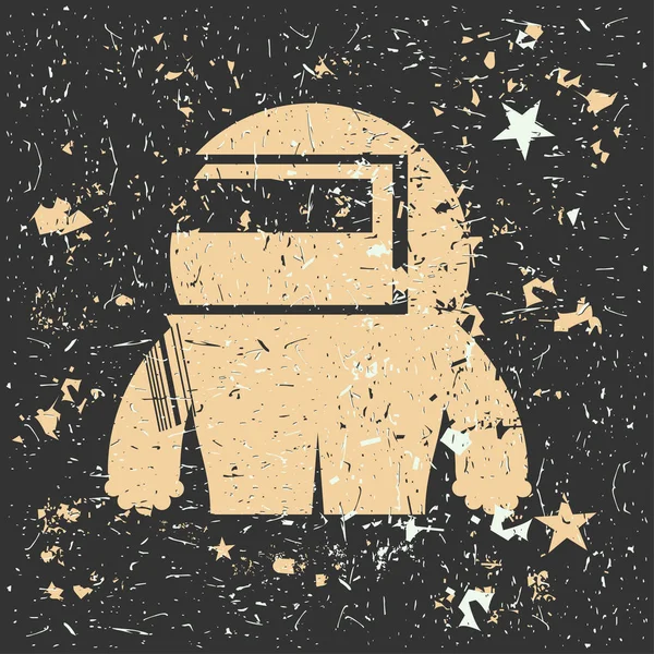 Grunge şekillerle komik canavar.