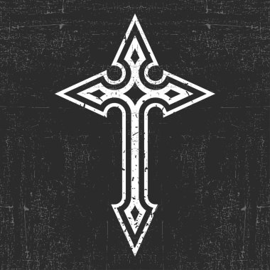 Siyah grunge arka plan üzerinde çapraz beyaz