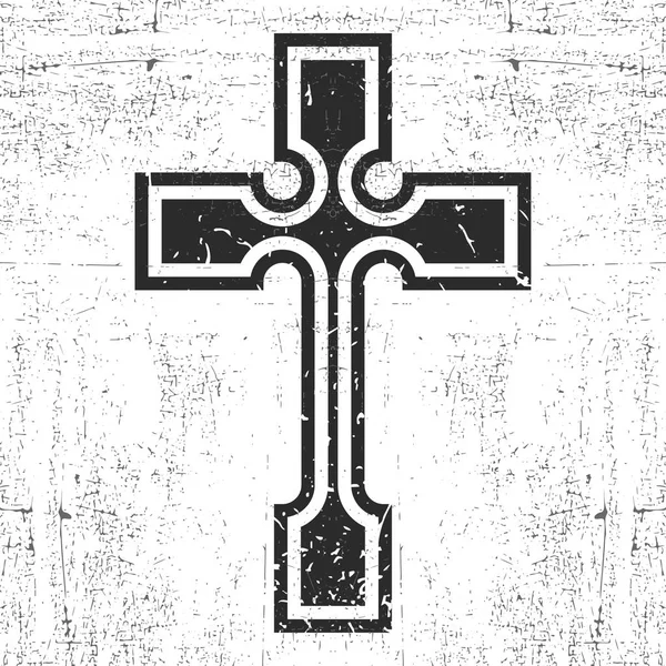 Çapraz siyah üzerinde beyaz izole grunge şekillerle