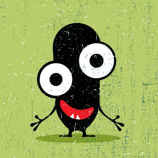 Grunge şekillerle komik canavar. 