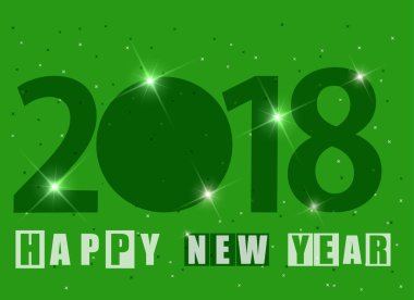 Mutlu yeni yıl 2018. Tebrik kartı 