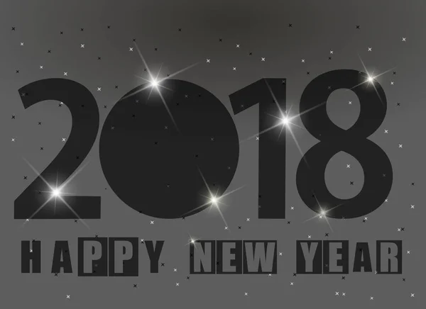 Feliz Ano Novo 2018 Cartão Saudação —  Vetores de Stock