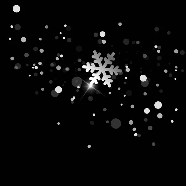 Привітання Новорічної Листівки Срібними Сніжинками — стоковий вектор
