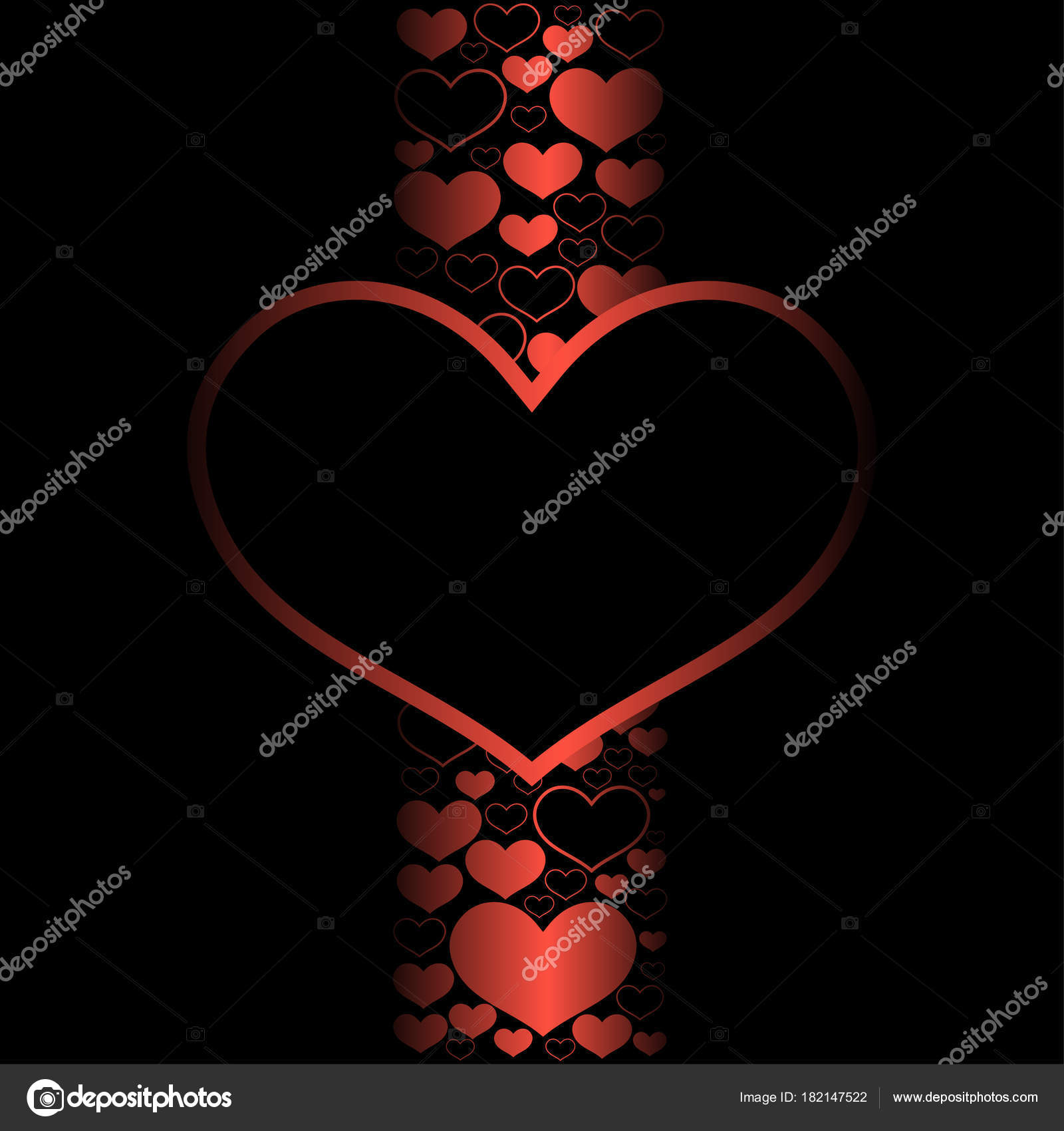 Valentine Day Greeting Card One Big Red Heart Many Littles Valentine Day Greeting Card One Big Red Heart Many Littles