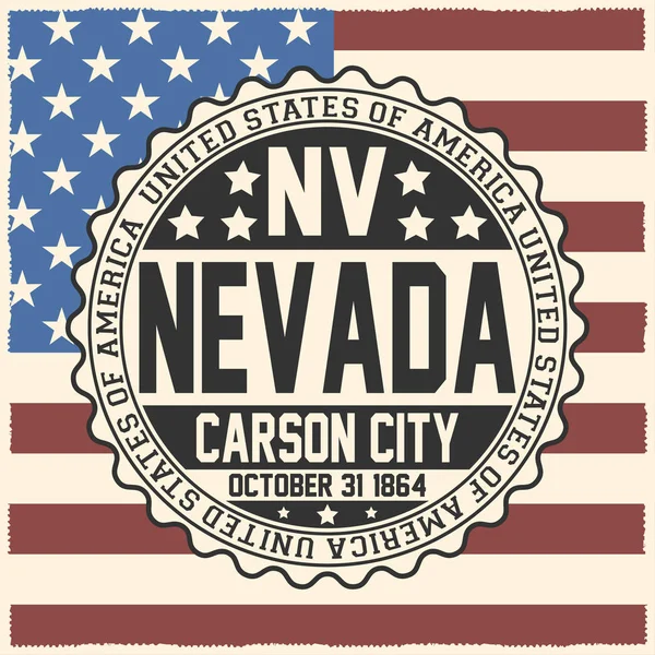 Dekorativa Stämpel Med Texten Sverige Nevada Carson City Oktober 1864 — Stock vektor