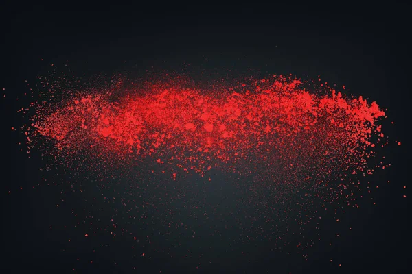 Abstrakt rött pulver moln mot mörk bakgrund — Stockfoto