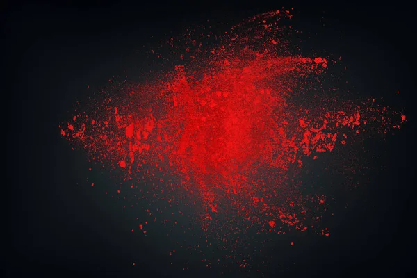 Abstract red powder cloud against dark background — Stock Photo, Image