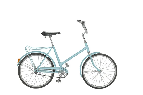 흰색 바탕에 오래 된 자전거 — 스톡 사진