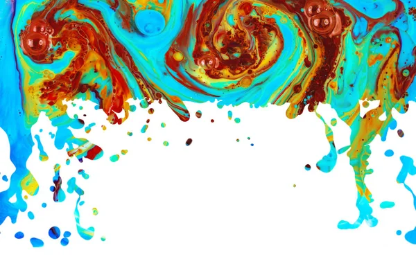 Абстрактный акриловый брызг краски — стоковое фото