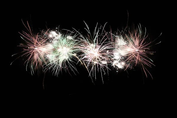 Composito digitale di fuochi d'artificio — Foto Stock
