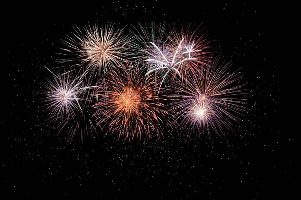 Composto digital de fogos de artifício — Fotografia de Stock