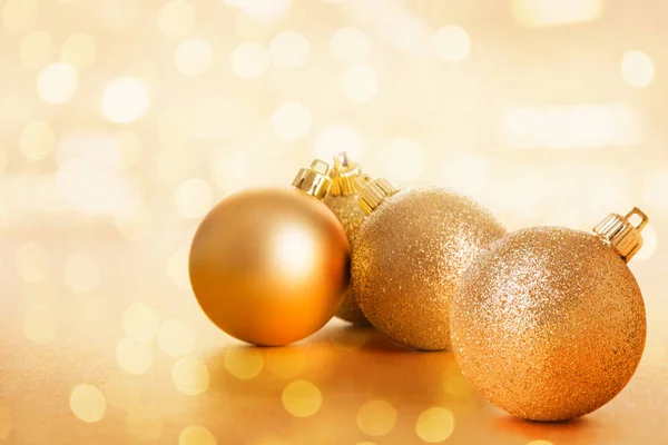 Golden christams ball decoration — Stock Photo, Image