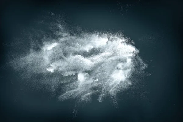 Abstract design of white powder snow cloud — Stock Photo, Image