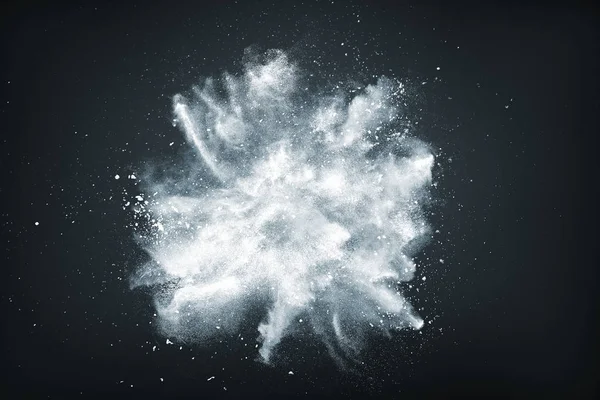 Beyaz toz kar bulutunun soyut tasarımı — Stok fotoğraf