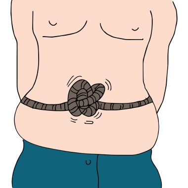 Knotted Stomach Man clipart