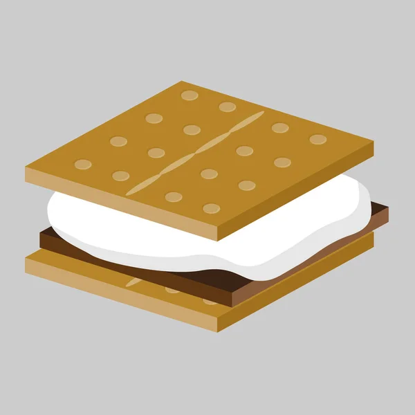 Smores Treat Snack — Stock Vector