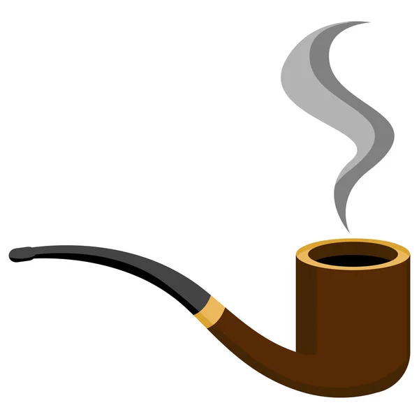 Rökning Pipe grafik — Stock vektor