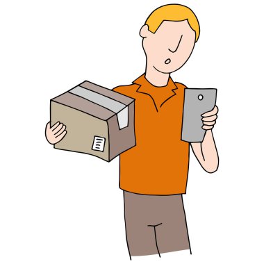 Teslimatçı telefon App kullanarak
