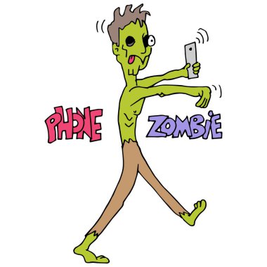 Telefon bağımlısı zombi
