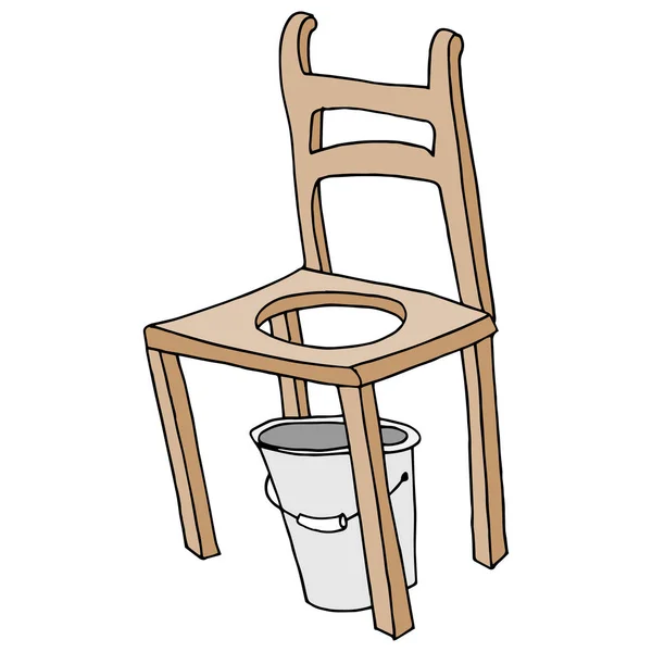 Retro Komody drewniane krzesło, rysunek — Wektor stockowy