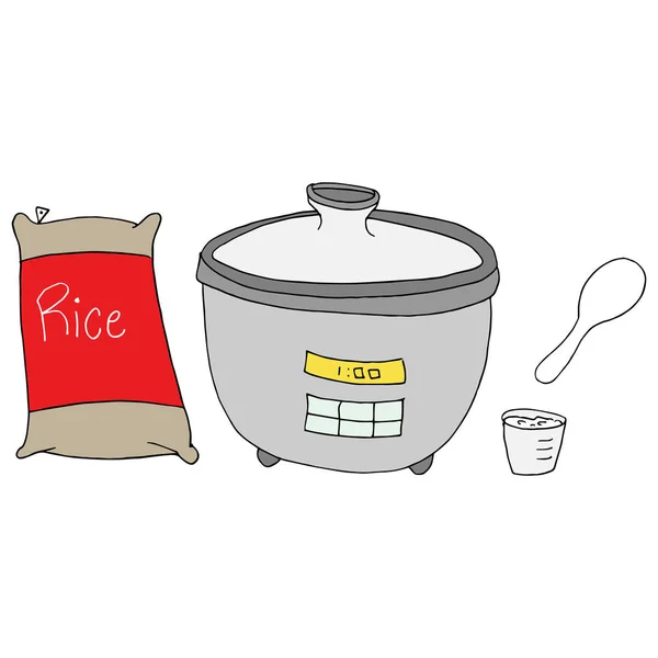 Rice cooker maker — Stock Vector