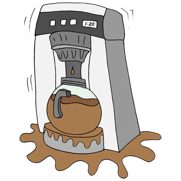 Máquina de café quebrada — Vetor de Stock